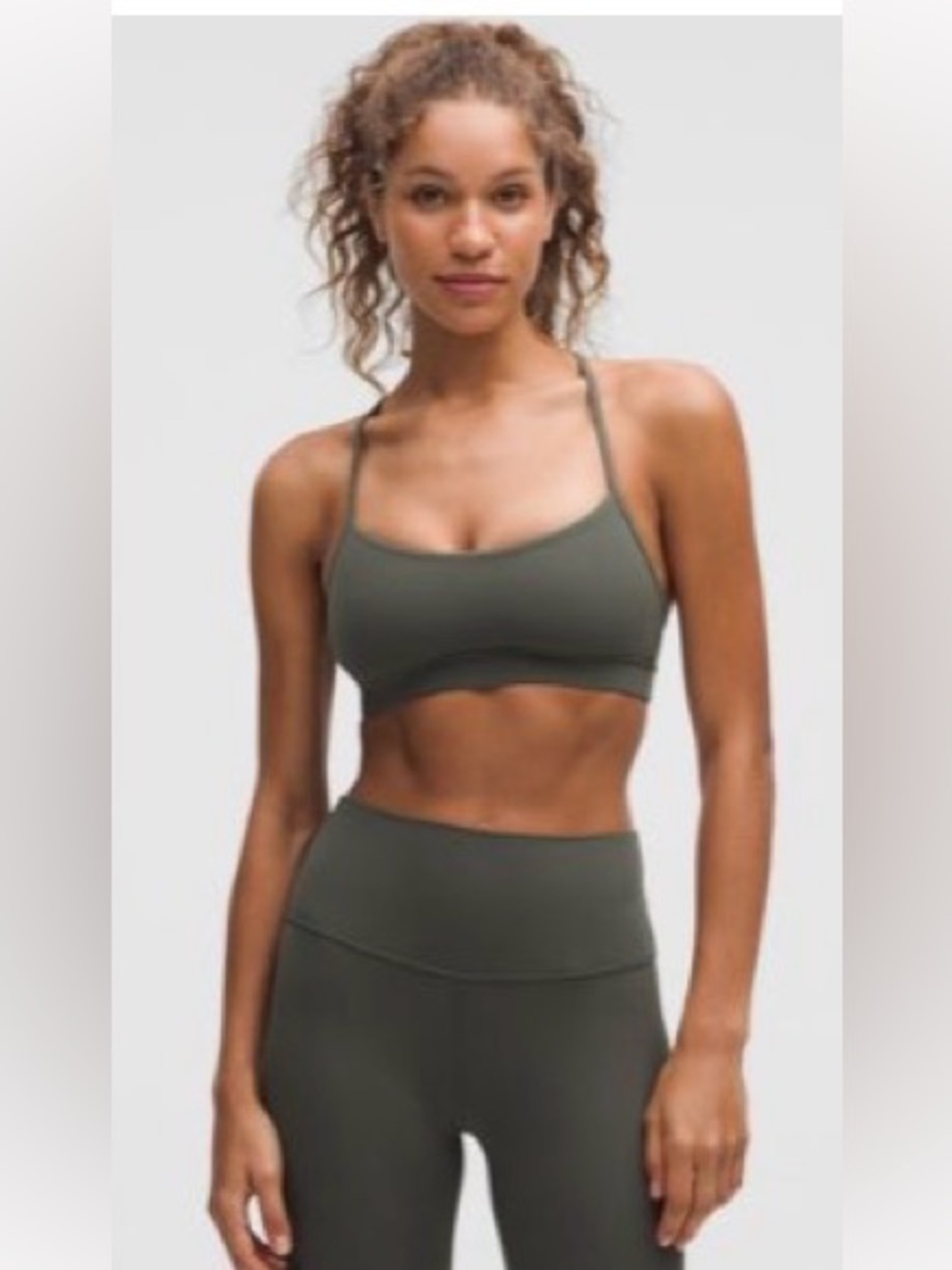 Lululemon Flow Y Bra Nulu *palm deco